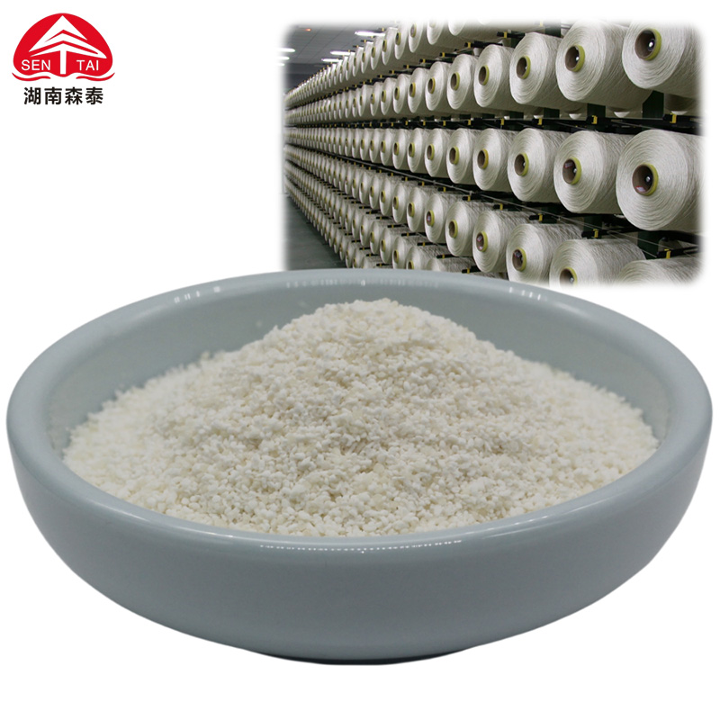 Textile grade CMC powder dissolving into a clear sizing solution for warp yarn preparation
